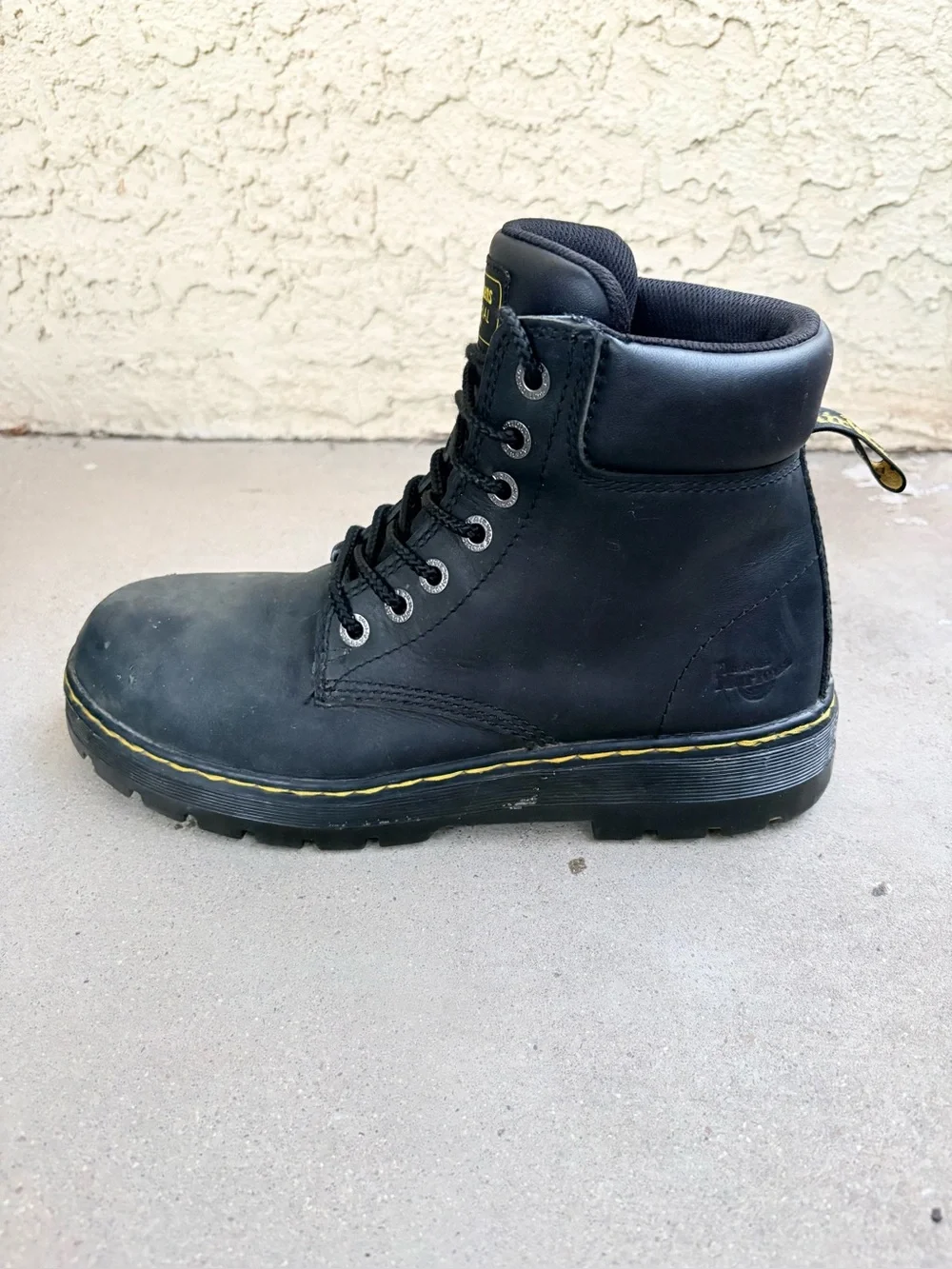 Dr. Martens Winch Men’s 11 Steel Toe Waterproof Leather Work Safety Boots Black
